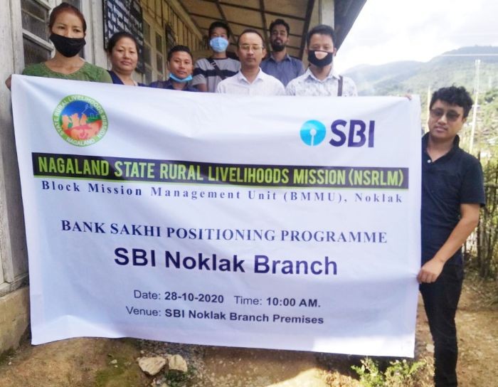 NSRLM Block Mission Management Unit (BMMU) under Rural Development block, Noklak held a programme for Bank Sakhi at SBI Noklak Branch on October 28. (DIPR Photo)